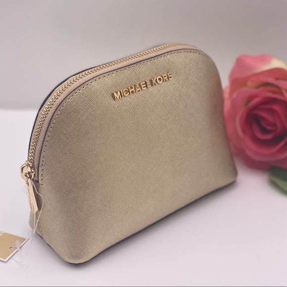 Michael Kors Handbags - Michael KorsTravel Pouch Cosmetic Case Gold